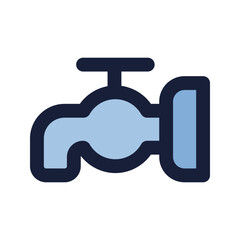 faucet flat line icon