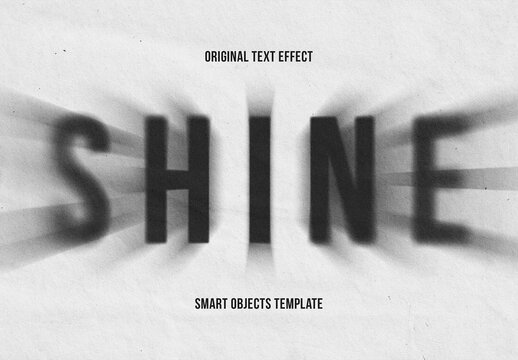 Blurry Text Effect Mockup