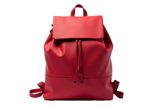 Red Backpack Isolated on Transparent Background | Perfect for Mockups - Powered by Adobe