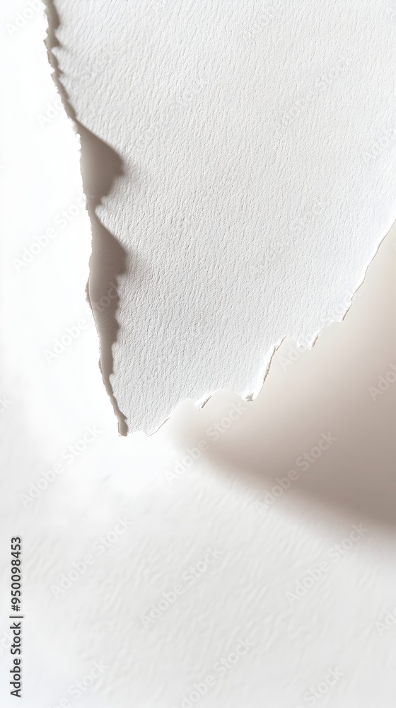 Poster Crisp Clean Paper Texture with Luminous Deckle Edges in Minimalist Setting
