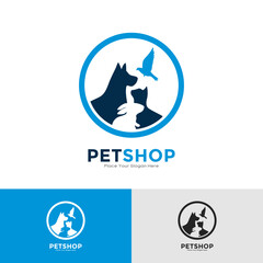 Pet shop logo vector template. This is suitable for business, pet rescue, pet clinic and veterinary.
