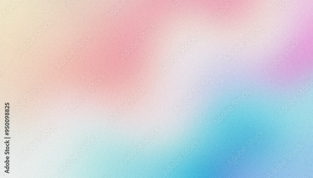 Poster vintage retro design with noise effect. pastel rainbow gradient background with grainy texture