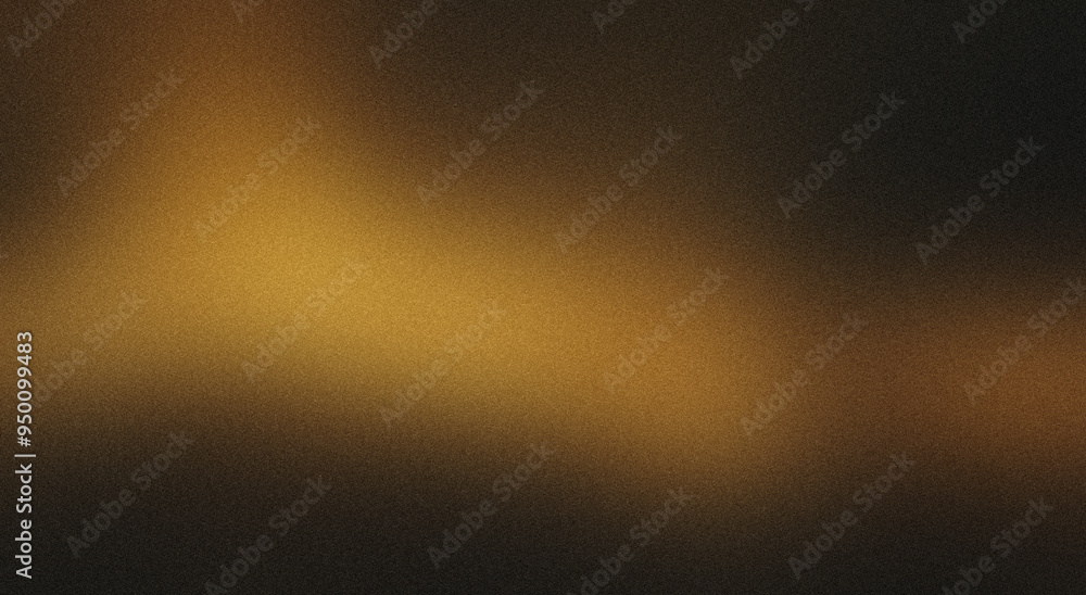 Poster luxurious gold and black gradient, dark abstract shimmering background with grain noise texture