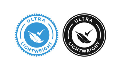 Ultra Lightweight logo badge template. This is suitable for information and product label