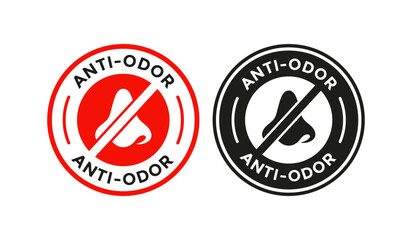 Anti odor logo badge template. Suitable for business, information and product label
