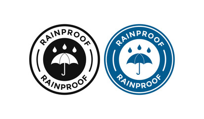 Rainproof logo template vector. Suitable for business, protection, information and product label