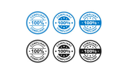100% compliant badge logo. This is suitable for product label, manufacturing and information label.