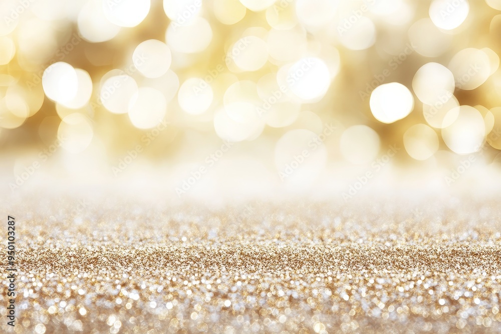 Poster the abstract glitter particles flow to the surface of the water with a shallow depth of field. a shi