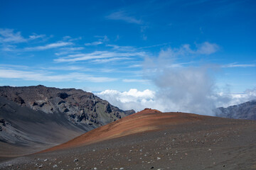 Haleakala volcano -moonlike landscape on the island of maui, hawaii