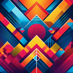 Fototapeta premium Abstract Geometric Patterns- Create vibrant, eye-catching patterns with geometric shapes