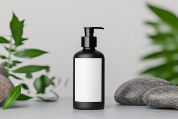 Sophisticated Lotion Bottle with White Label