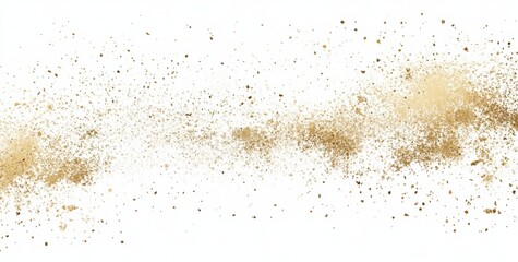 Luminous sparkling dust on a transparent background. Golden sparkling lights. Magic star effect. Shine background. Festive party design. PNG.