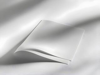 Elegant A4 Stationery with Subtle Vellum Finish and Geometric Folds in Muted Tones with Experimental High Contrast Technique