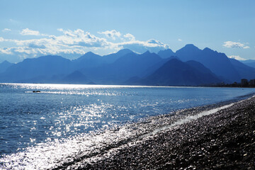 Konyaalti Beach and Antalya Marina – Mediterranean Aegean Sea