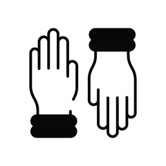 Medical Gloves vector icon