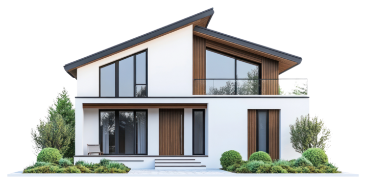 PNG Modern minimalist house exterior design