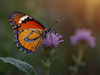Obraz premium High-Resolution Macro Photograph of a Butterfly with Bright, Intricate Patterns and Colors