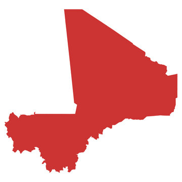 recommend clip art: Vector outline map of Mali