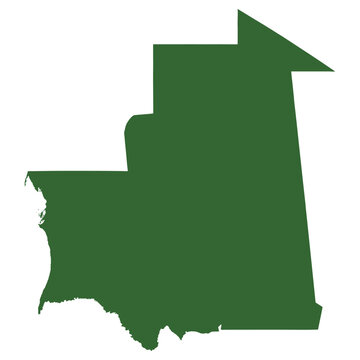 recommend clip art: Vector outline map of Mauritania