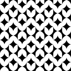 Seamless pattern with geometric motifs in black and white. Vector illustration.