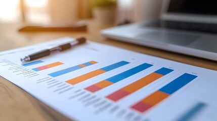 Detailed financial chart displaying key business data and performance metrics on a neutral clean background  Useful for financial analysis strategy planning and corporate decision making
