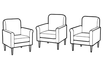 Minimalist Armchair Line Art