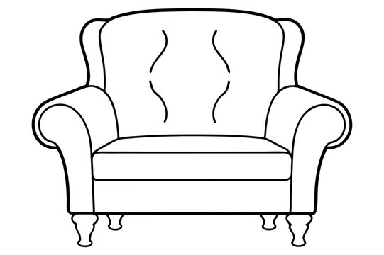 recommend clip art: Minimalist Armchair Line Art