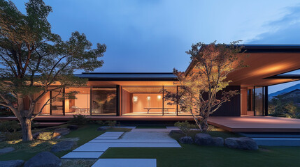 Fototapeta premium Contemporary Japanese house