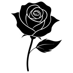 Rose Silhouette Vector Design