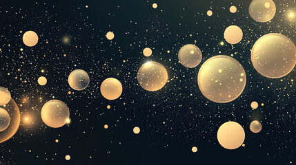 Futuristic and scientific golden sphere background