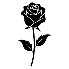 Rose Silhouette Vector Design