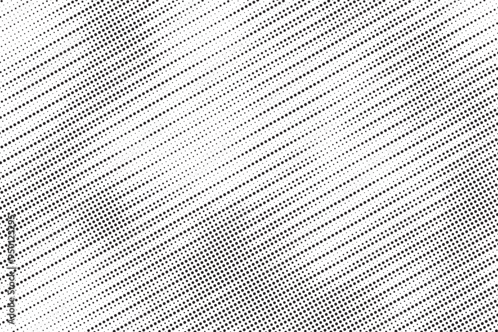 Poster Diagonal, oblique, slanting dots lines, stripes geometric vector pattern. Abstract halftone texture and background. Stripe pattern abstract background. Vector illustration.