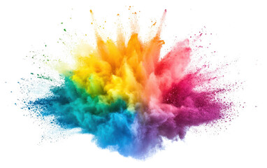 PNG Vibrant colorful powder explosion art