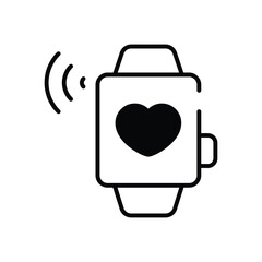 Wearable Health Tech vector icon