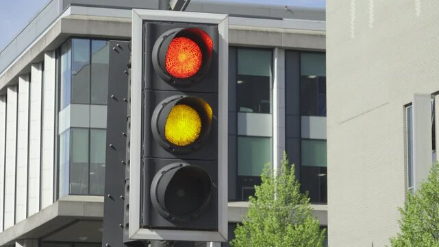 UK traffic light on the street [4K]