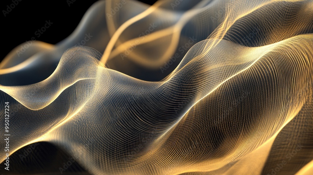 Poster elegant abstract line pattern in a continuous, flowing motion, ideal for modern backgrounds and arti