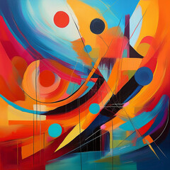 Abstract Art- Develop abstract compositions with bold colors, shapes, and textures. 