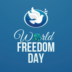 World Freedom Day vector design template good for celebration usage. World Freedom Day design. flat design. eps 10.