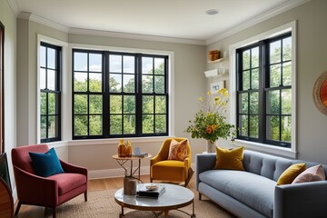 Fototapeta premium Stylish Home Window Installation for a Bright and Inviting Interior Design