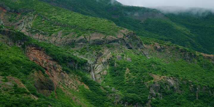 Waterfall view above the mountain