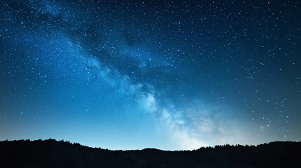 Fototapeta premium Celestial Ocean's Embrace: A breathtaking view of the Milky Way's, capturing the vastness of the cosmos. 