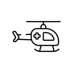 Ambulance Helicopter vector icon