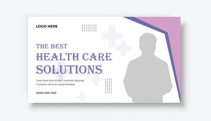 Medical healthcare youtube thumbnail and web banner template