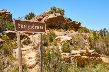 Eine Reise durch Südafrika. Swartberg Pass am Skelmdraai