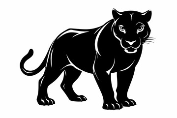 Black Panther Silhouette vector illustration