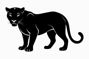 Black Panther Silhouette vector illustration