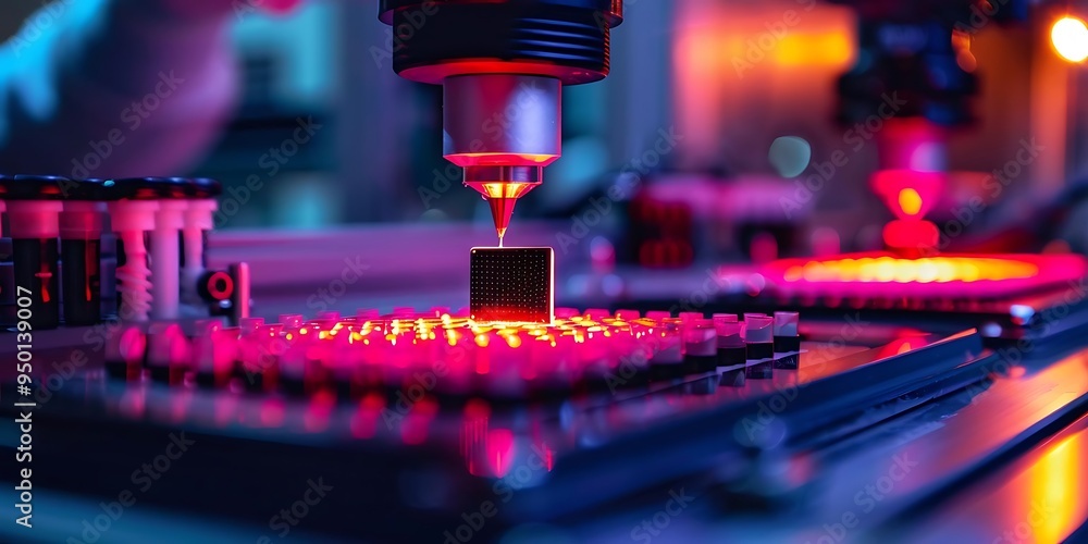 Poster automated microchip production line - photo