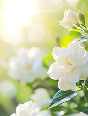 white gardenia flowers
