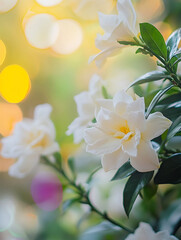 white gardenia flowers