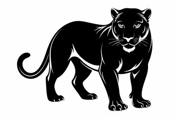 Black Panther Silhouette vector illustration